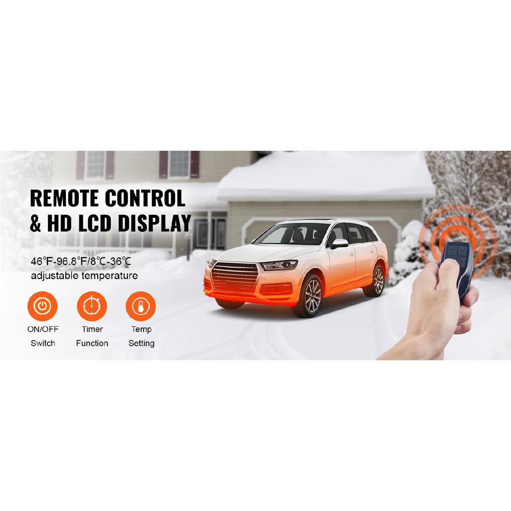 SucceBuy 8 кВт Дизельный воздушный отопитель Bluetooth Все-в-одном Дизельный отопитель с ЖК-дисплеем Портативный стояночный отопитель для прицепа, кемпера, фургона, лодки