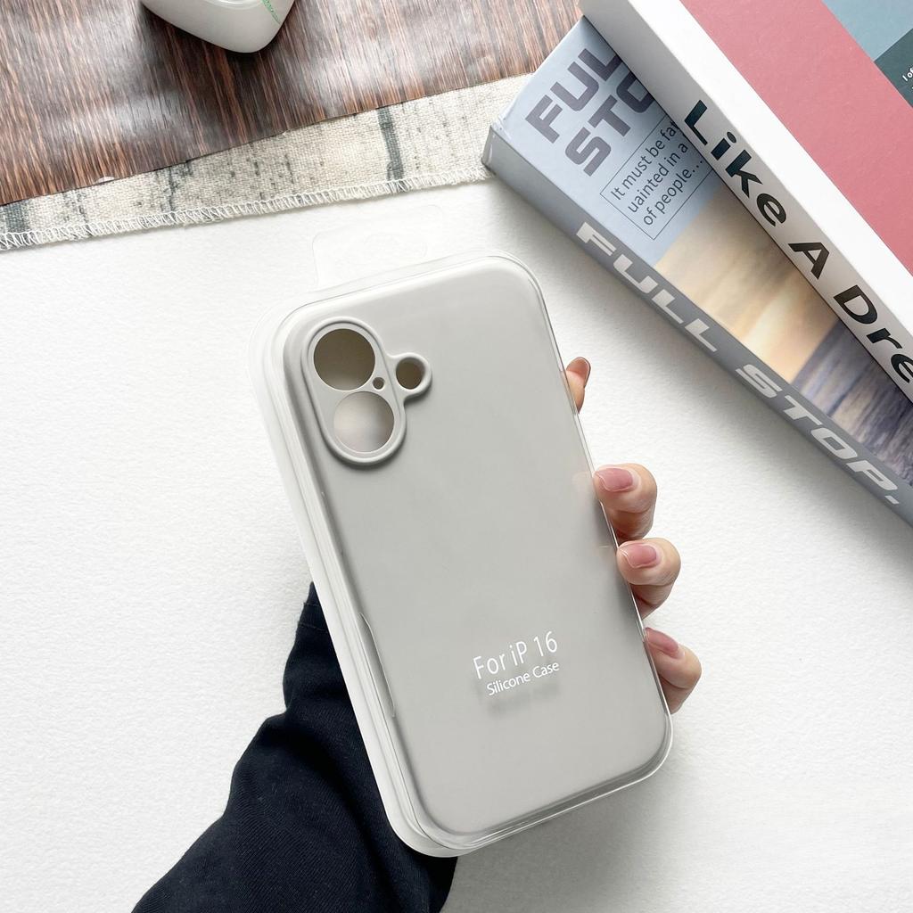 Жидкий силикон iPhone 16/15/14/13 Коробка Apple Жидкий силиконовый чехол для телефона Противоударный защитный чехол