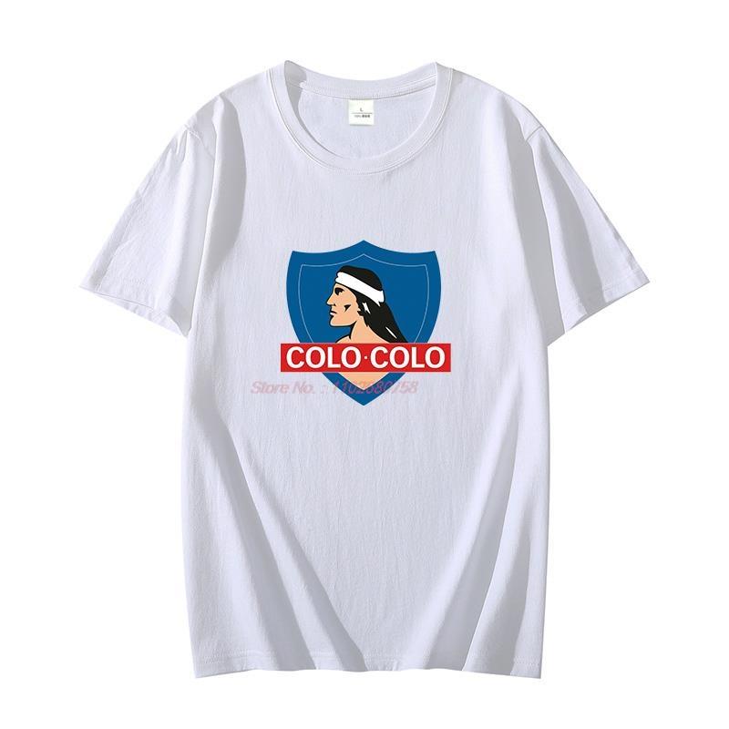 Classic Graphic T Shirt For Unisex Cotton Tshirt Colo Colo Camista Soccer Blanco Football Oversized Tshirt Summer Unisexs Clothing