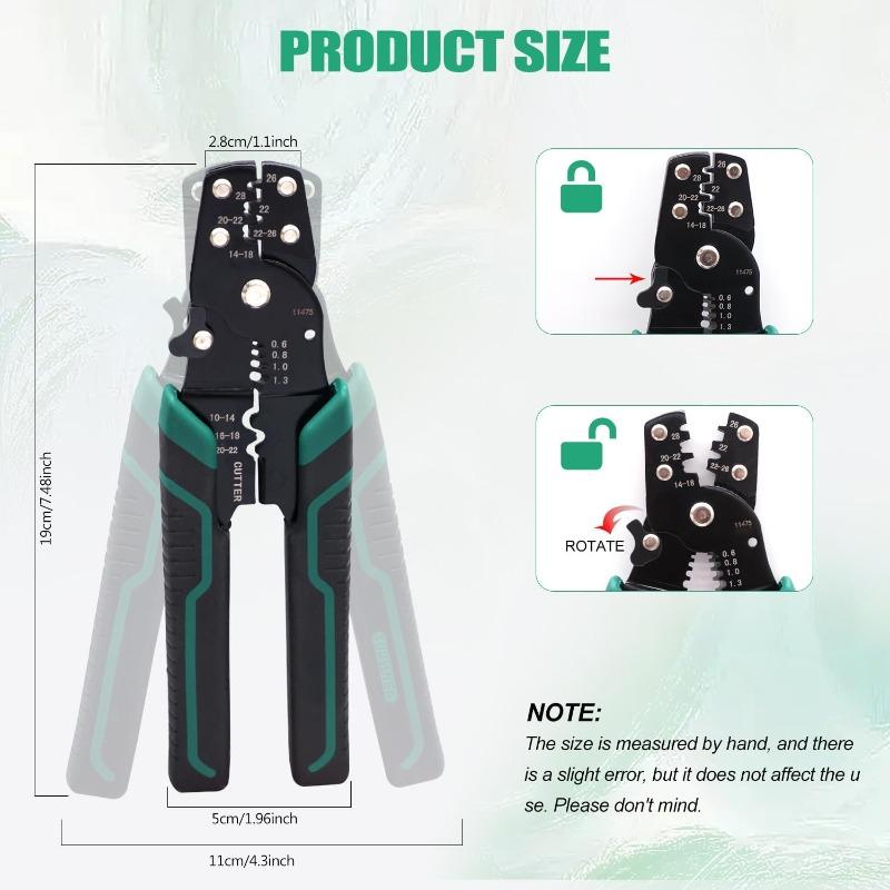 Crimper Tool With Stripper Cutter,Multifunctional Crimping Pliers Terminal Pliers For Insulated Electrical Connectors(22-10 AWG)