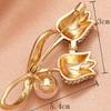 Accessories Tulip Pearl Ladies Brooch High-End Suit Coat Pin Diamond Alloy Corsage Women