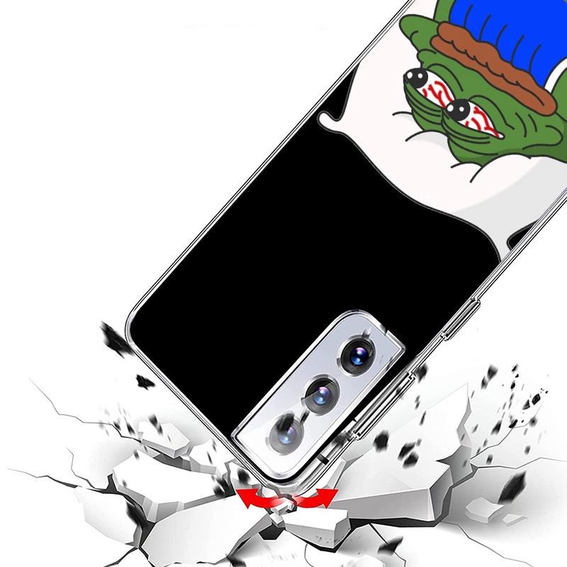 Милые лягушки Вечеринка Грустный Пепе Чехол для телефона Samsung Galaxy S26 S25 Edge S23 S24 Ultra S22 Plus S21 S20 FE Уникальная крышка Мягкий чехол G
