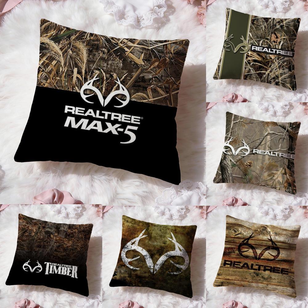 Стильная наволочка R-Realtree Премиум Комфорт Двусторонняя Подушка - Дизайн Два в Одном для Любой Комнаты и Салона Автомобиля