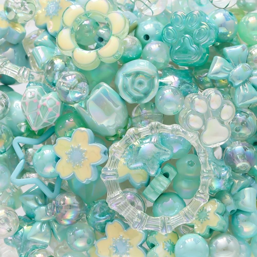 Акриловые бусины смешанных цветов 12~50 мм Бусины для изготовления ювелирных изделий Случайные бусины для браслетов DIY Поделки