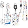 Teacher Badge Holder Convenient Retractable Reel Full Coverage Badge Holder Nurse Doctor Student Name ID Card Holder ID Card Holder