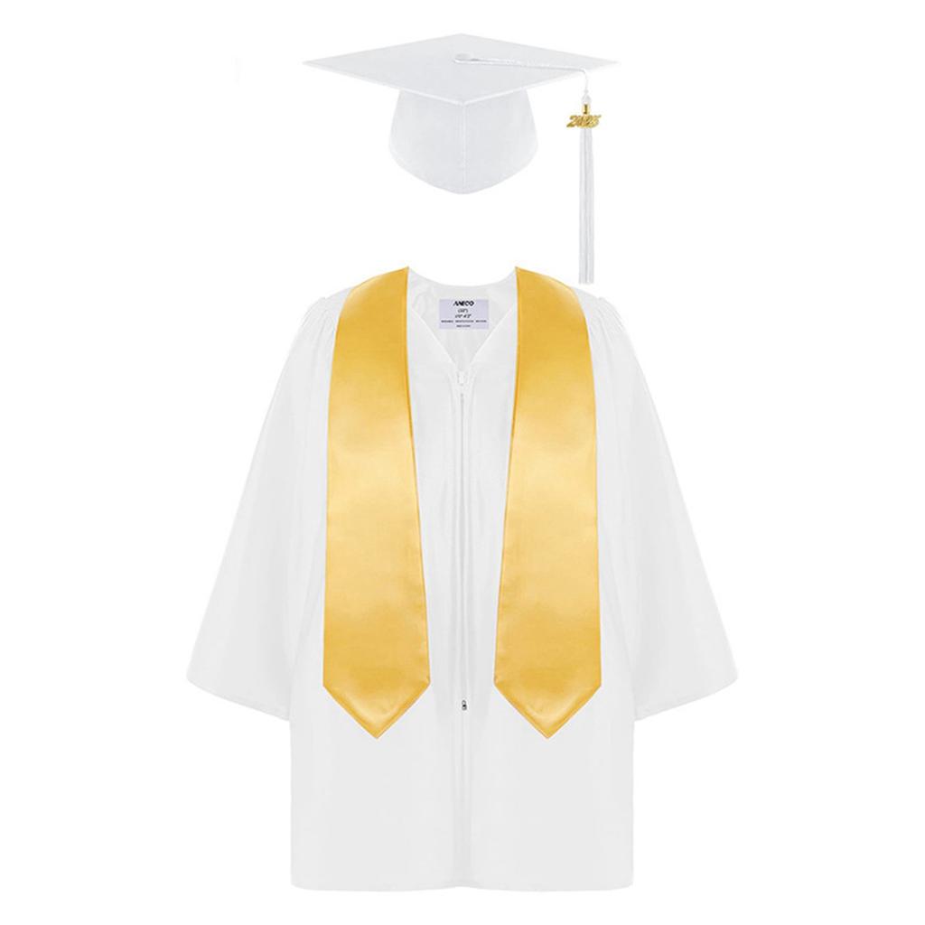 Kindergarten Graduation Cap With Tassel & Printed Gown. Perfect For Memorable Photos And Ceremonies
