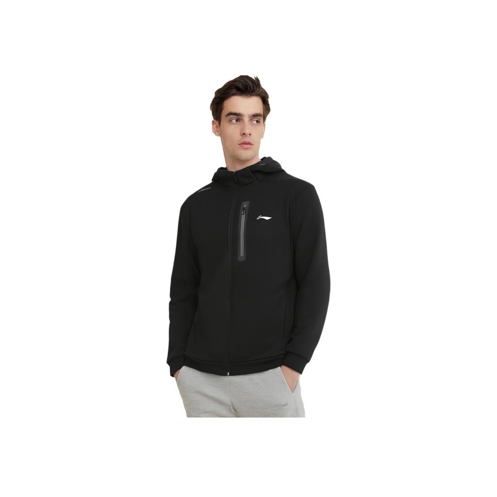 Li-Ning Comfortable Casual Zip Hoodie Men Hoodies Black AWDU393-4