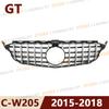 Для Mercedes Benz 2015-2018 2019-2021 W205 C-Class C180 C200 C250 C300 C400 GT Передний бампер Решетка радиатора Решетка капота С отверстием для камеры