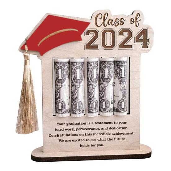 Органайзер для денег на выпускной, держатель для денег, украшение для рабочего стола, стабильный, с гладкими краями, без заусенцев, деревянный орнамент, аксессуары для вечеринок