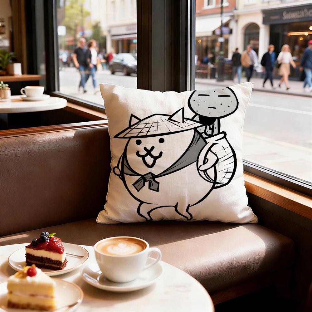 Game The Battle Cats Cushion Cover Decorative Cushions Covers Cover Sofa x Pillow  Piece x x Pillowcase
