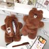 Melobear Мягкий и уютный пенал-мешочек в виде коричневого медведя