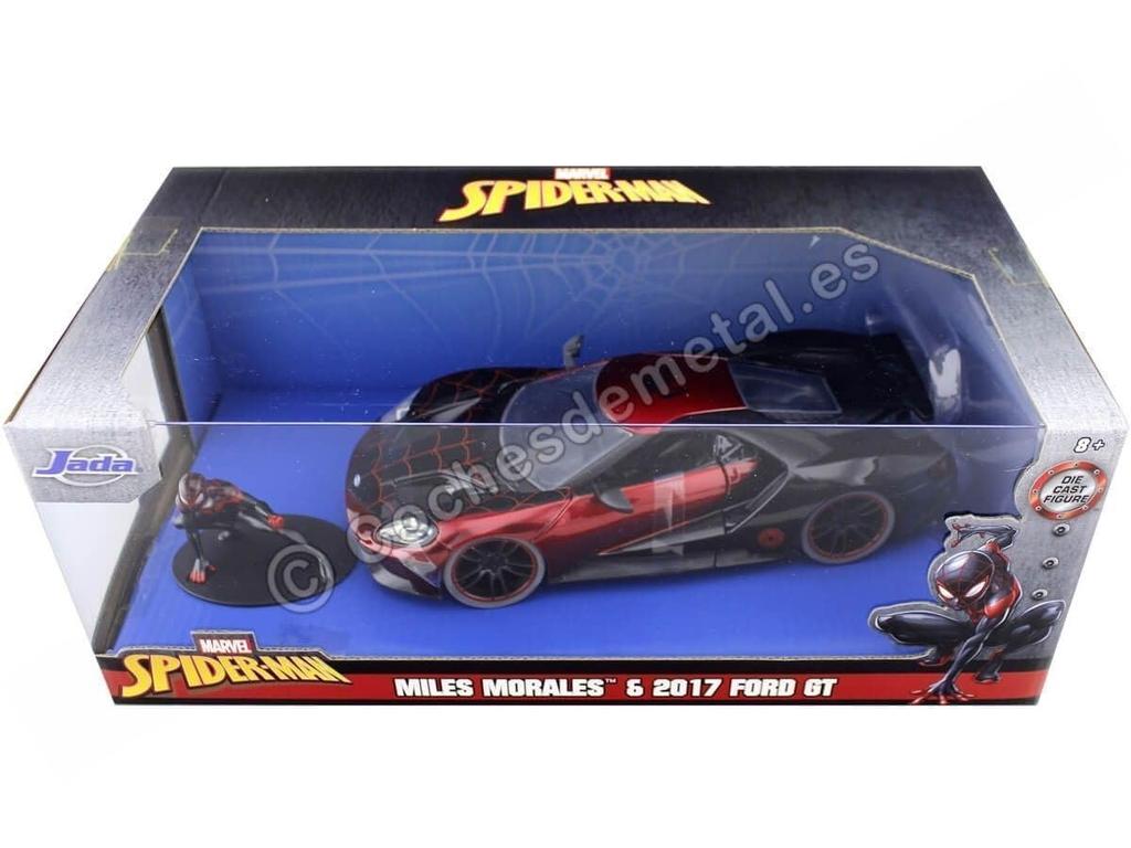 MARVEL SPIDERMAN MILES MORALES 2017 FORD GT Diecast Car 124 & Spider-Man