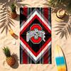 Ohio State Buckeyes (5) Theme Beach Towel Sand Resistant Soft And Comfortable Suitable For The Pool Camping Yoga And Diving A Travel Essential
