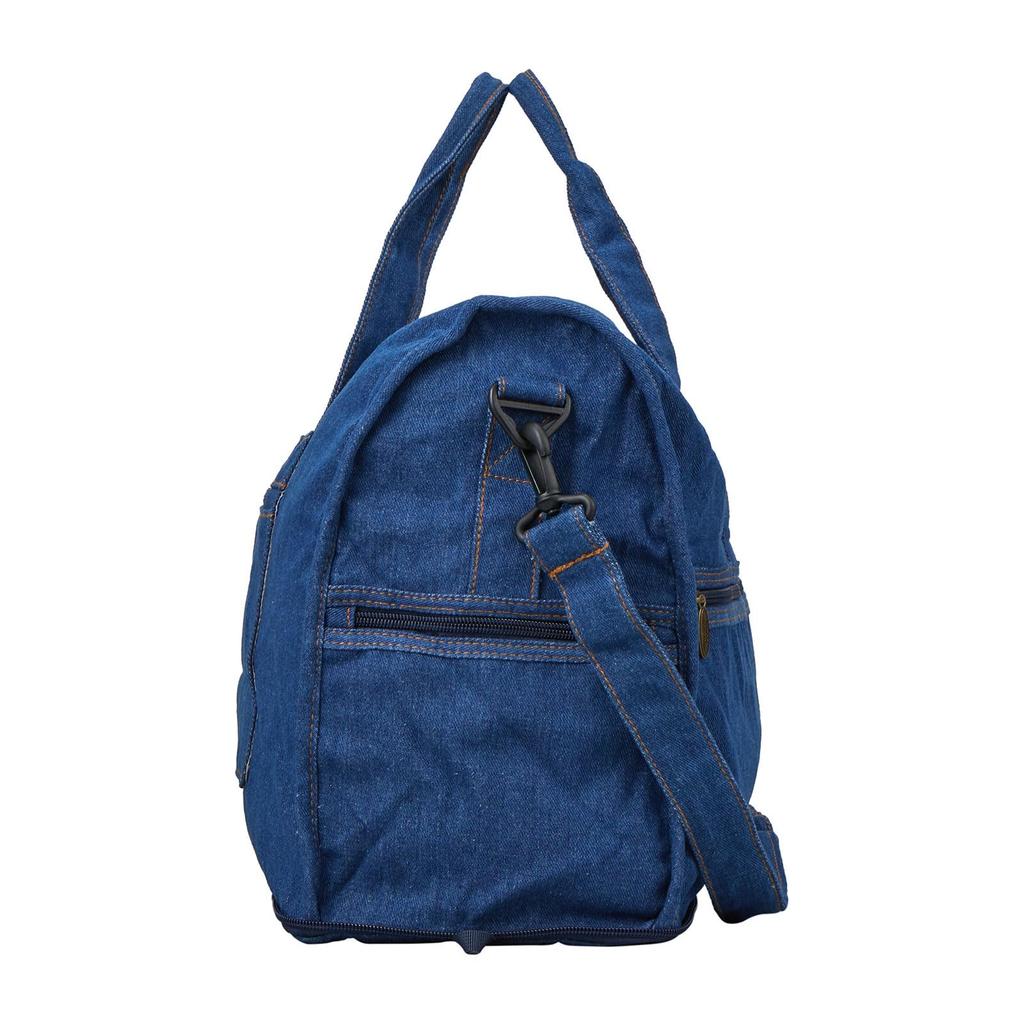 [Sifre] Foldable Boston Bag, Medium, 23L Capacity, Denim, Suitcase Carry-On Compatible, Shoulder Strap Included, Osamu Goods OG19.Denim, Jill