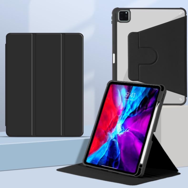 Защитный чехол для iPad, Акриловый корпус с вращением на 360 градусов, Чехол-книжка из кожи для планшета Pro11 Air4/5