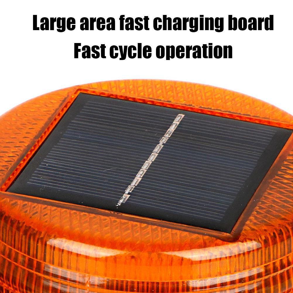 Solar Powered Flashing Beacon Light 8 LED Magnetic Warning Light Wireless Strobe Emergency Warning Lamp Signal Automatic Sensor