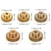 uxcell RC 48DP Hardened Aluminum Pinion Gears for 1/10/1/12 RC Model Cars, 3.175mm Shaft, 26T/27T/28T/29T/30T, 5 Pieces