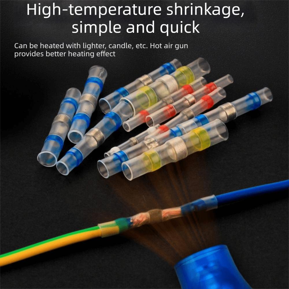 50/100Pcs Waterproof Heat Shrink Solder Sleeves Thermal Insulation Thickening Solder Ring Heat Shrink Tubing with Box Insulated
