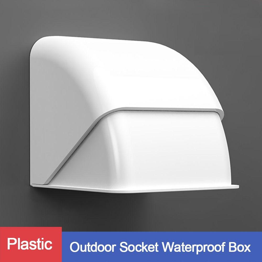 Self-Adhesive Socket Waterproof Box Wall-mounted Protection Socket Rainproof Cover Box Wall