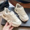 Вафельная обувь Весенняя Универсальная С увеличивающей рост Женская Спортивная обувь Модная Классическая Повседневная Белая обувь На толстой подошве Обувь для папы