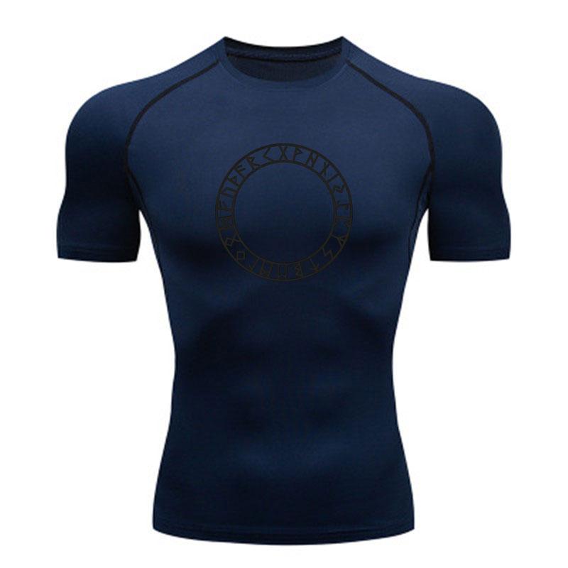 Men's Compression Fitness T-Shirt, Vintage Viking Rune Print