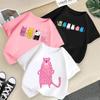 Children T-shirt Cute Animal Printed Kids 100% Cotton Clothes Tops 2-13Y O-Neck Short-sleeve T-shirt
