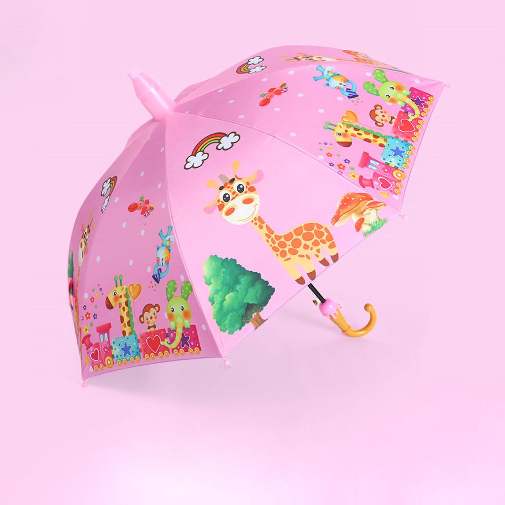 Cartoon Long Handle Umbrella Fully Automatic Cute Patterns Dual Use Cute Children Umbrella for Kids
