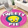 1 шт. Круглый коврик Looney Tunes Tweety Pie для офиса, под офисные стулья, спальни, гостиной, домашний декор a1022305