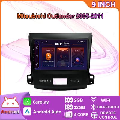 Автомобильный радиоприемник Android Auto для Mitsubishi Outlander 2005-2011, мультимедийный плеер, GPS-навигация, стерео Carplay HU 2 + 32 ГБ