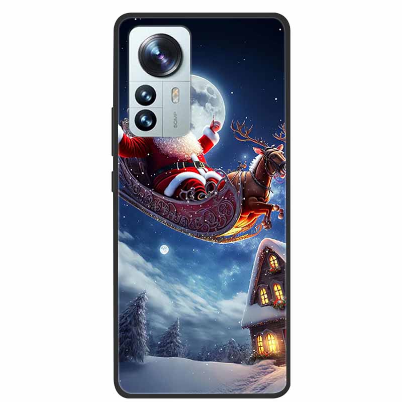 Christmas Case For Xiaomi 12 / 12 Pro / 12 Lite Case Xiaomi11 Pro 12S Ultra Lite Soft TPU Silicone Covers for Xiaomi 12 Lite Bag