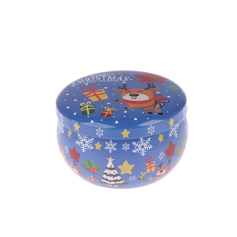 1Pcs Christmas Gift Box Metal Tin Candy Cookie Packaging Box Containers Kids New Year Gift Decor Xmas Party Supplies Navidad