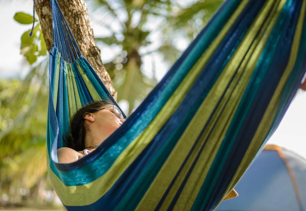 Durable double hammock large xxl boho swing 2 in 1 cotton 290 cm DOUBLE HAMMOCK BLUE