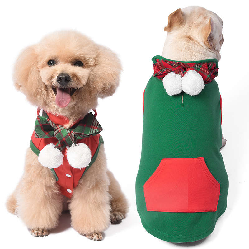 Костюм для питомца на Рождество для собак Одежда для питомцев на Рождество для домашних животных Накидка для собак Халат Товары для питомцев и одежда для собак