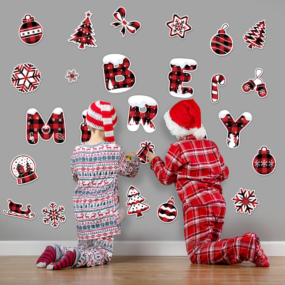 Snowflake Christmas Alphabet Paper Diy Card Stickers Decor For Holiday Events