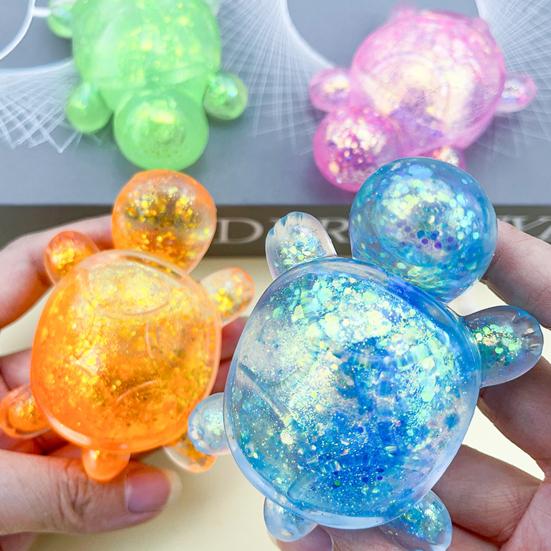Сенсорная игрушка-антистресс с блестками в виде мультяшных животных для взрослых и детей. Милая свинья, утка, черепаха. Сжимаемая игрушка для снятия стресса. Наполнитель для пасхальной корзины. Праздник, день рождения.