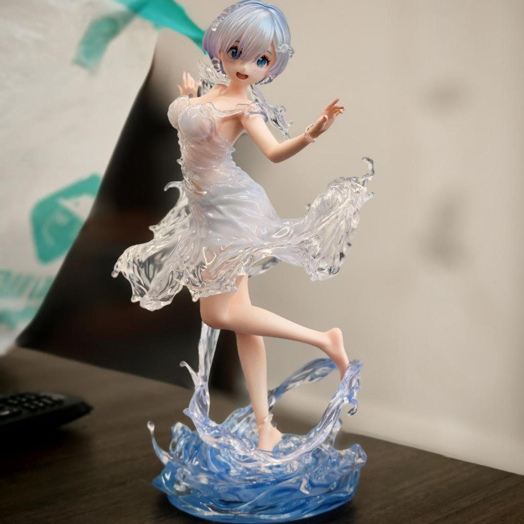 Ре:Фигурка аниме Zero Rem Water Dress Динамичная поза Коллекционная Декоративное украшение для фанатов аниме Домашний декор Коллекция