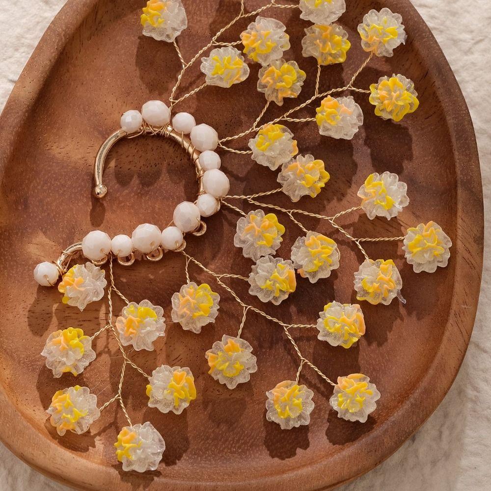 Fairy Pearl Flower Ear Cuffs Chic Rhinestone Ear Clips Fashion Butterfly Elf Ear Cuff Women