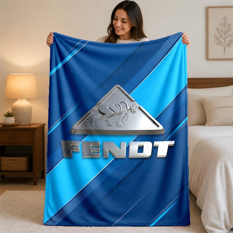 Фланелевое одеяло с принтом Fendt, уютное, легкое, плюшевое покрывало для кровати, дивана, домашнего использования