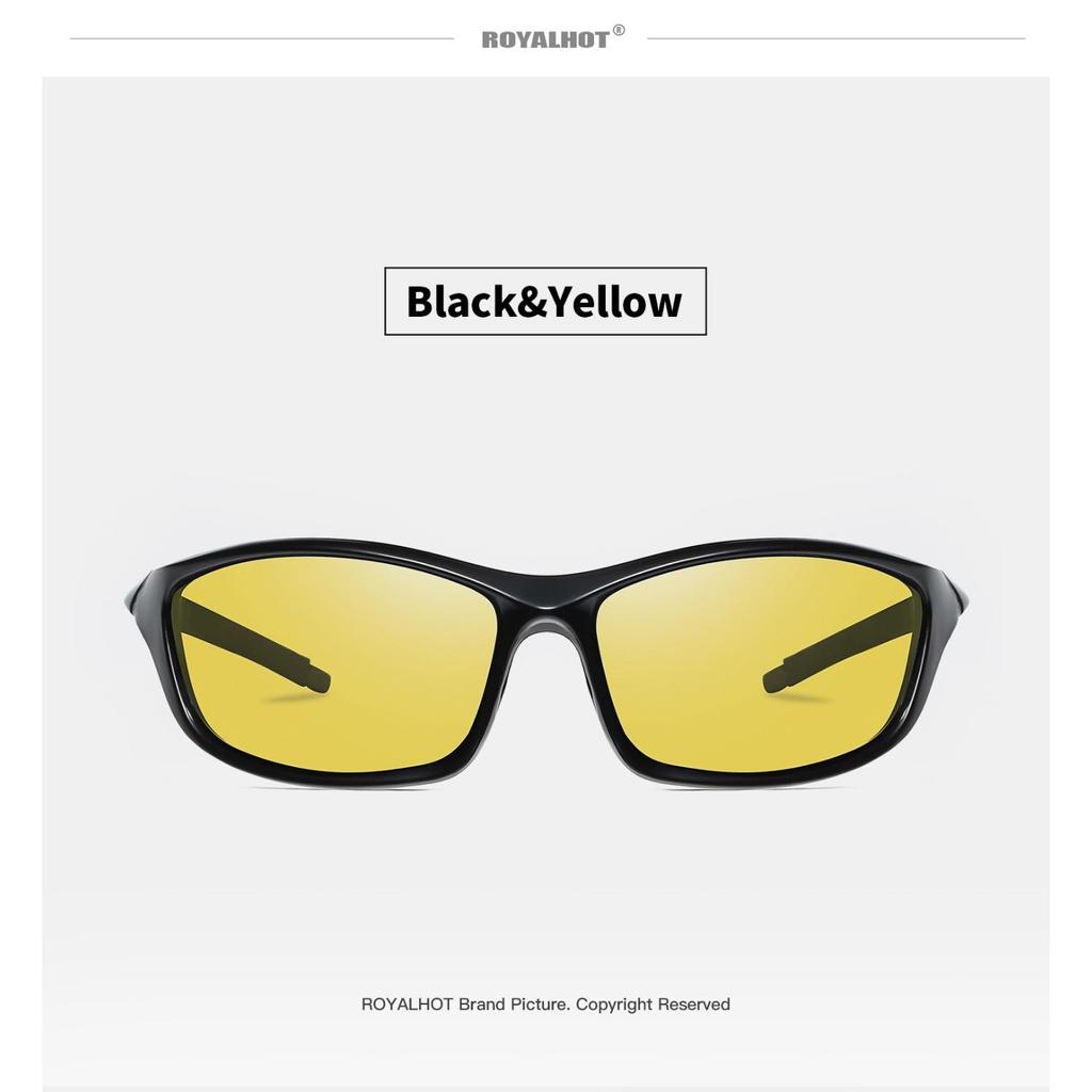 Royalhot Поляризованные спортивные солнцезащитные очки унисекс с полой оправой, винтажные солнцезащитные очки, очки в стиле ретро, солнцезащитные очки, UV400