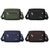 Men Crossbody Bags Male Nylon Shoulder Bags 4 Zippers Boy Messenger Bags Man Handbags for Travel Casual Large Satchel
