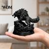Wild Animal Decoration 3D Printed Wolf Statue, Howling Figurine, on Office Desk Ornament Rock Sculpture, Collectible for Home Figurine