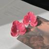 Vintage Color Flower Petal Earrings Luxury Women Travel Seaside Wearable Jewelry Girls Photo Props Fashion Elegent 3D Earring