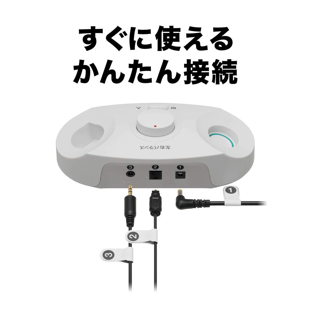 Neck Speaker for TV Wireless Clear Sound Stereo Easy Operation Charging Just Place Left and Right Volume Balance Adjustment Voice Notification