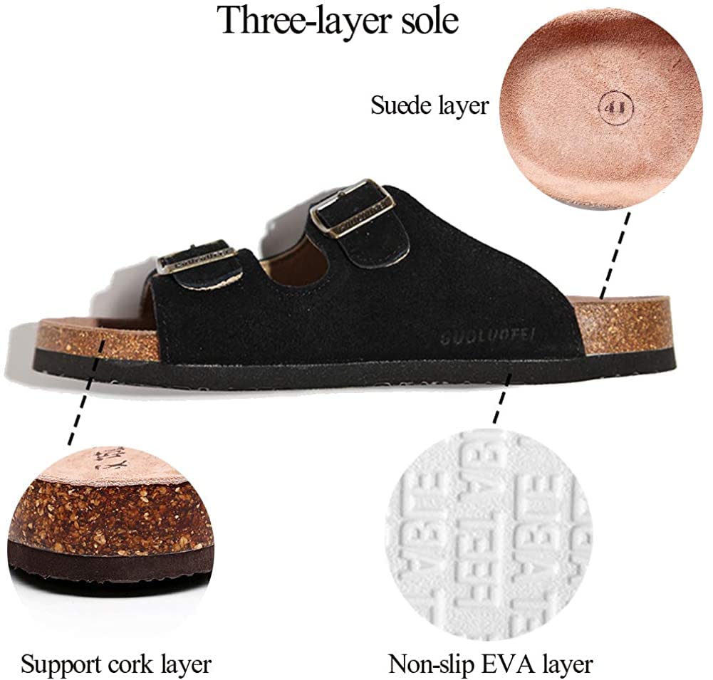 Сандалии для мужчин и модные пробковые для улицы, легко ходить см [Asifn] Женские, Сандалии, Сандалии, Кожа, Мужские, Носить, Стильные, в, Шлепанцы, Женские,