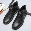 2025 осень новые формальные мужские кожаные туфли бизнес офис мода мужские туфли первый слой коровьей кожи туфли с высоким верхом можно