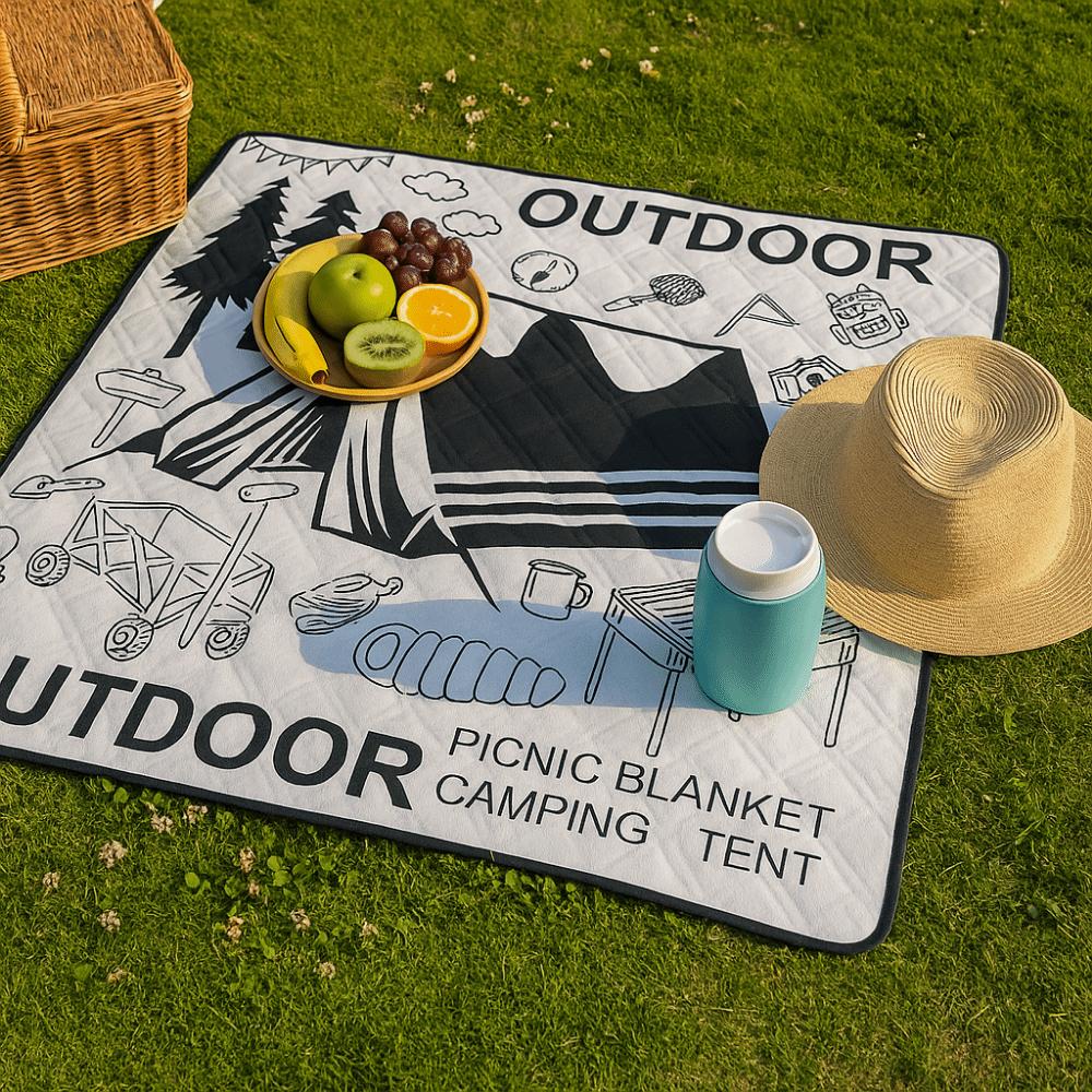 Comfortable Camping Mat Collapsible Beach Blanket Thickened Picnic Carpet Festival