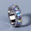 European and American Cloisonne Droppings Flower Set Fashionable Enamel Diamond Engagement Ring