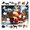 1 Набор Рождественский Деревянный Пазл Зимний Праздник Санта Клаус Олень Упряжка Пазл Развивающая Игрушка Украшение для Дома