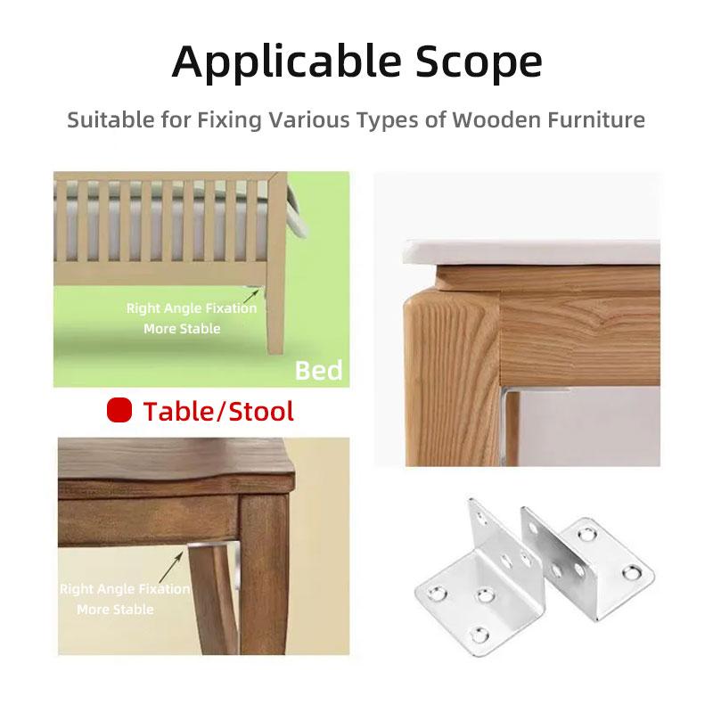 Fixing Shelf Bracket Angle Furniture Profile Door Cabinet Hardware Bed Frame Brackets Tool Stainless Steel Wall Shelves Iron