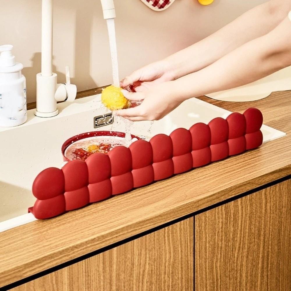 Silicone Kitchen Water Baffle Waterproof Splash Guard Anti-Splash Water Stopper  Wash Basin